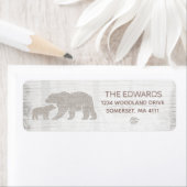 Ours Baby shower Étiquettes de adresse Aventure Do (En situation)