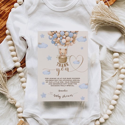 Ours Ballons Bearly Wait Garçon douche Merci