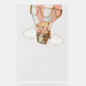 Ours, Ballotte à air chaud rose, Baby shower d'acc (Recto)