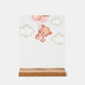 ours bébé, ours en peluche, ballons roses, bar Mom (Recto)