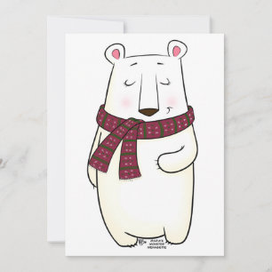 Ours blanc, carte de vœux