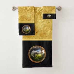 ours blanc regardant le signe en bois de Pôle Nord