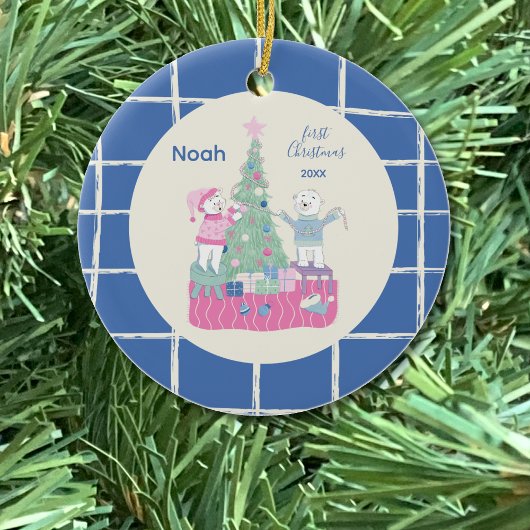 Ours blancs Whimsy décorant ornement d'arbre