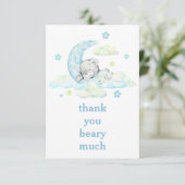 Ours Bleu Teddy Sur Merci Lune (Debout devant)