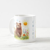 Ours Brown de l'aquarelle de printemps - Mug d'enf (Devant gauche)