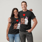 Ours Brown et Cony en amour T-shirt classique (Unisexe)
