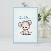 Ours Brown Pour Garçon Baby shower Merci (Debout devant)