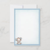 Ours Brown Pour Garçon Baby shower Merci (Dos)