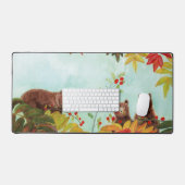 Ours bruns mangeant des baies de sorbier rouge (Clavier et souris)
