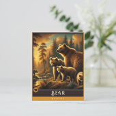 Ours | Carte postale Famille Vintage Animal (Debout devant)