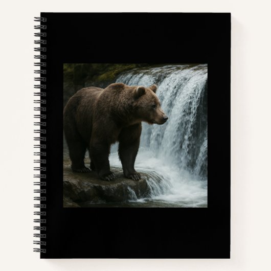 Ours Cascade Couverture molle Carnet de la spirale (Devant)