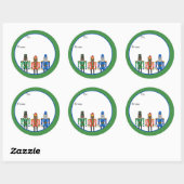 Ours casse-noisettes autocollant (Feuille)