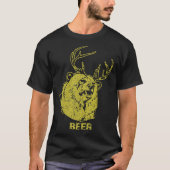 Ours + Cerf = T-shirt indispensable à la bière (Devant)