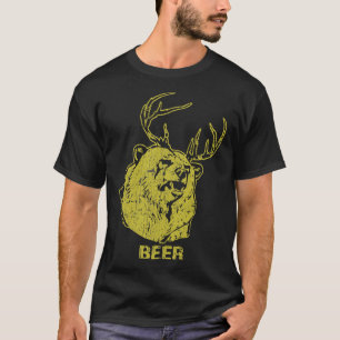 Ours + Cerf = T-shirt indispensable à la bière