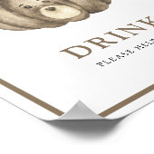 Ours citrouille - Boissons vous aider Poster (Coin)