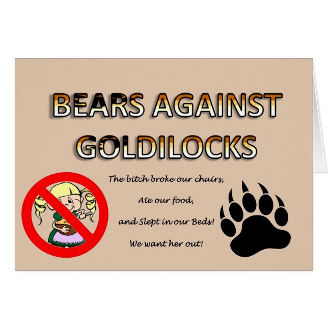 Ours contre Goldilocks (Devant horizontal)