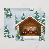 Ours couché Famille Cosy Carte pour notes d'hiver (Devant / Derrière)