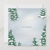 Ours couché Famille Cosy Carte pour notes d'hiver (Dos)