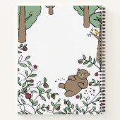 Ours couché Woodland Journal personnalisé bébé (Dos)