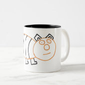 Ours d'abeilles Mug à deux tons (Devant droit)