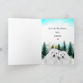 Ours d'anniversaire avec carte de lunettes cool (Intérieur)