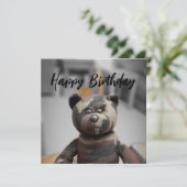 Ours d'anniversaire de carte (Debout devant)