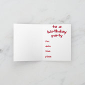 Ours d'anniversaire - Invitation (Intérieur)