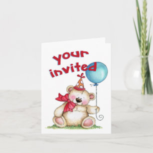 Ours d'anniversaire - Invitation