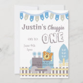 Ours d'anniversaire, Invitation de train, 1er anni (Devant)