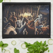 Ours dansant Serviette Animaux Porter Serviette de (Plié)