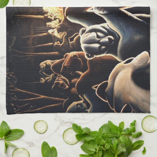 Ours dansant Serviette Animaux Porter Serviette de (Plié)