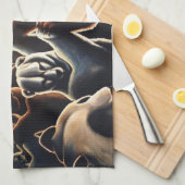 Ours dansant Serviette Animaux Porter Serviette de (Quart Plié)