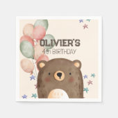 ours d'aquarelle avec serviette en papier d'annive (Devant)