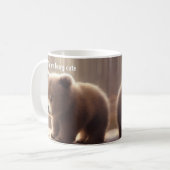 Ours d'aquarelle mignonne Mug de café personnalisé (Devant gauche)