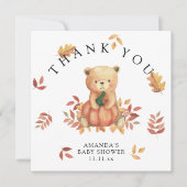 Ours d'automne avec citrouille - merci (Devant)