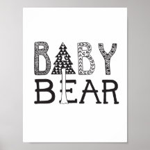 Ours de Bébé - Poster d'art de la chambre d'enfant