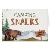 Ours de bois - Panneau de collations en bois (Devant Horizontal)