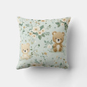 Ours de câlin et fleurs Coussin bébé (Verso)