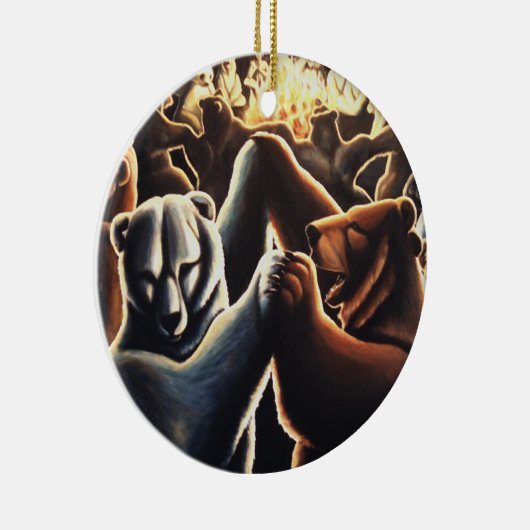 Ours de danse Ornement Multicultural Love Cadeaux (Droite)