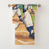 Ours de dessin animé jouant au baseball (En situation)