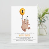 Ours de forêt 1er Invitation anniversaire - Ours d (Debout devant)