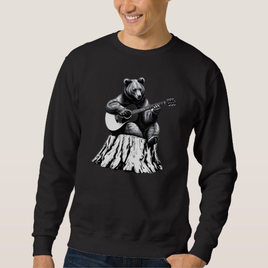 Ours de guitare - Sweatshirt guitariste sauvage (Devant)