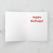 Ours de joyeux anniversaire - carte (Intérieur)