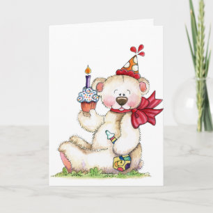 Ours de joyeux anniversaire - carte