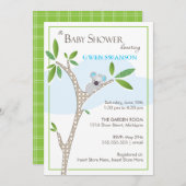 Ours de koala - invitations de baby shower de (Devant / Derrière)