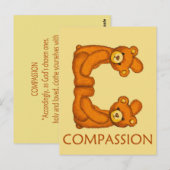 Ours de la Bible ~ Compassion Écriture ~ Cartes de (Devant / Derrière)