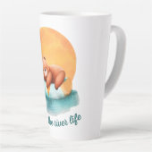 Ours de la vie fluviale | Mug en latte mou (Angle droit)