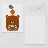 Ours de lecture de bande dessinée et carte de (Devant / Derrière)