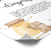 Ours de miel couches tard dans la nuit Poster (Coin)