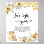 Ours de miel Napps tard le soir Poster (Devant)